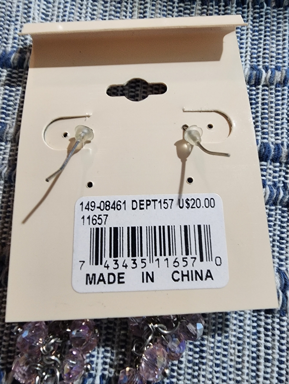 Willow Bay Light Pink Crystal Stretch Bracelet and Earring Set - Picture 5 of 6